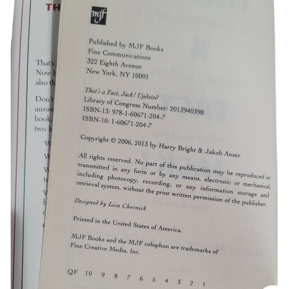 THAT'S A FACT JACK By Harry Bright & Jakob Anser (Hardback Book) - Picture 7 of 9